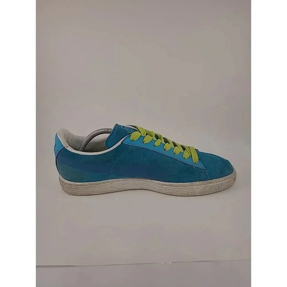 Puma SUEDE Classic Sprayed Fluo Blue Punch Size 10.5 - Picture 5 of 9
